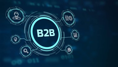 İş, Teknoloji, İnternet ve ağ konsepti. B2B İşletme Teknoloji Pazarlama Konsepti.