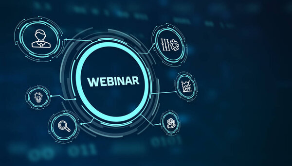 Business, Technology, Internet and network concept. Webinar e-learning. Training concept.