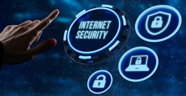 İnternet, iş, teknoloji ve ağ konsepti. Siber güvenlik veri koruması iş teknolojisi gizlilik kavramı. 