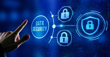 İnternet, iş, teknoloji ve ağ konsepti. Siber güvenlik veri koruması iş teknolojisi gizlilik kavramı. 