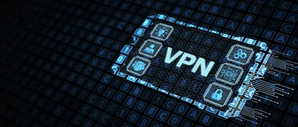 İş, Teknoloji, İnternet ve ağ konsepti. VPN ağ güvenliği internet gizlilik şifreleme kavramı.