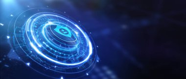 Siber güvenlik veri koruması iş teknolojisi gizlilik kavramı. 