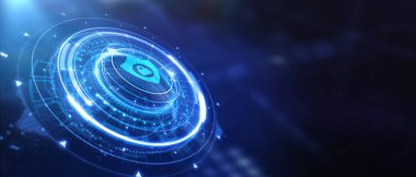 Siber güvenlik veri koruması iş teknolojisi gizlilik kavramı. 