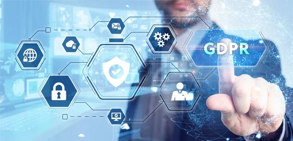İş, Teknoloji, İnternet ve ağ konsepti. GDPR Genel Veri Koruma Düzenlemesi