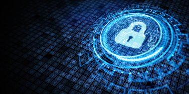 Siber güvenlik veri koruması iş teknolojisi gizlilik kavramı. 