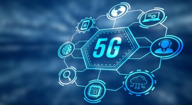 İnternet, iş, teknoloji ve ağ konsepti. 6G ağı konsepti, yüksek hızlı mobil internet, yeni nesil ağlar.