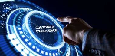 CUSTOMER Deneysel Yazı, Sosyal Ağ Konsepti. İş, Teknoloji, İnternet ve ağ kavramı.