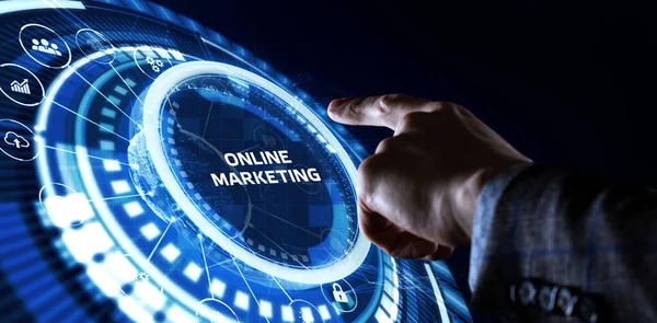 Digital Marketing Technology Solution Online Business Concept Inglés Negocios Tecnología — Foto de Stock