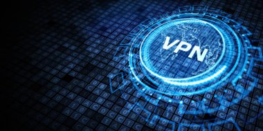 İş, Teknoloji, İnternet ve ağ konsepti. VPN ağ güvenliği internet gizlilik şifreleme kavramı.