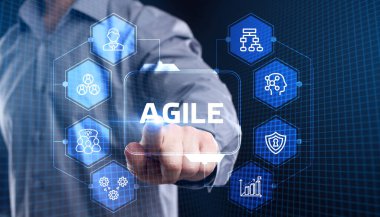 İş, Teknoloji, İnternet ve ağ konsepti. Agile Yazılım Geliştirme.