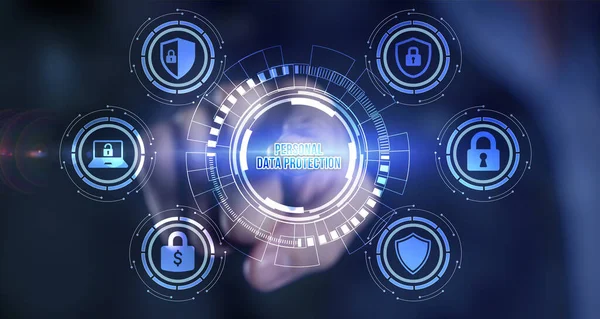 インターネット ビジネス テクノロジー ネットワークの概念 サイバーセキュリティデータ保護ビジネステクノロジープライバシーコンセプト — ストック写真