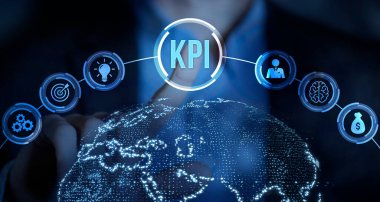 İnternet, iş, teknoloji ve ağ konsepti. İş Konsepti için KPI Anahtar Performans Göstergesi. 