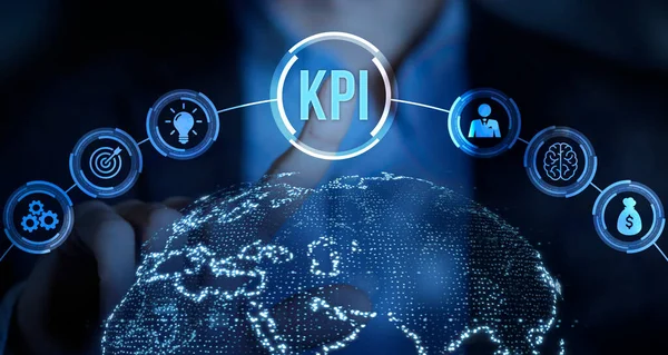 Internet Wirtschaft Technologie Und Netzwerkkonzept Kpi Key Performance Indicator Für — Stockfoto