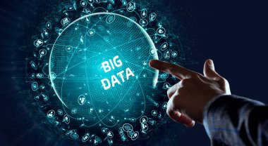 İş, Teknoloji, İnternet ve ağ konsepti. Büyük Veri İnternet Bilgisi. 