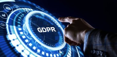 İş, Teknoloji, İnternet ve ağ konsepti. GDPR Genel Veri Koruma Düzenlemesi.