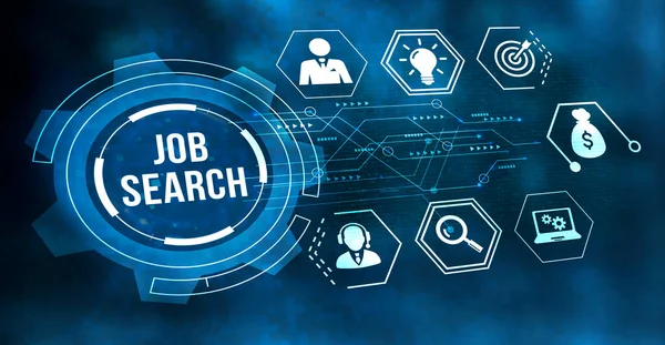 Internet Bedrijfsleven Technologie Netwerkconcept Job Search Human Resources Recruitment Carrière — Stockfoto