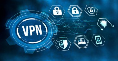 İnternet, iş, teknoloji ve ağ konsepti. Siber güvenlik veri koruması iş teknolojisi gizlilik kavramı. 