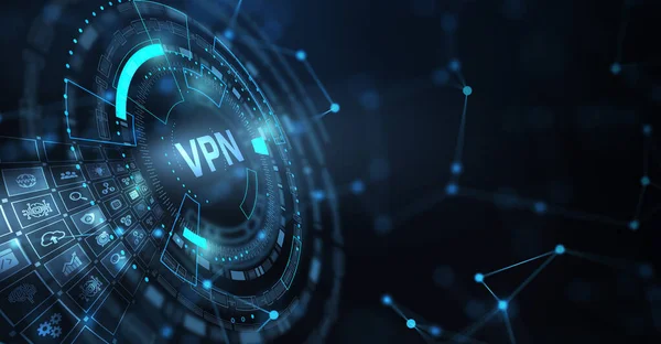 ビジネス テクノロジー インターネット ネットワークの概念 Vpnネットワークセキュリティインターネットプライバシー暗号化の概念 — ストック写真