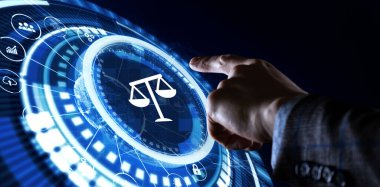 İş, Teknoloji, İnternet ve ağ konsepti. Çalışma Hukuku Avukatı.