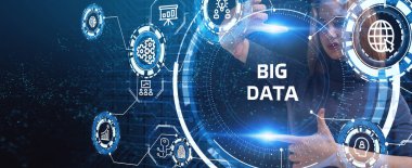 İş, Teknoloji, İnternet ve ağ konsepti. Büyük Veri İnternet Bilgisi.  