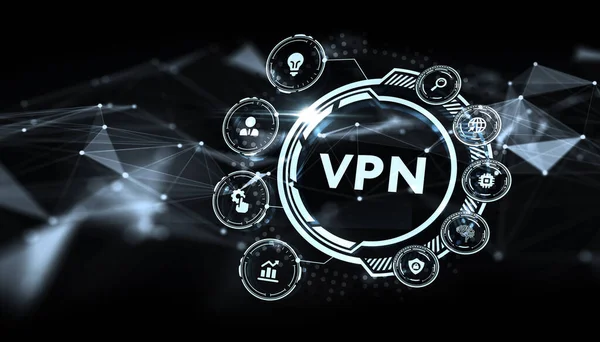 Zakelijk Technologie Internet Netwerkconcept Vpn Netwerk Beveiliging Internet Privacy Encryptie — Stockfoto
