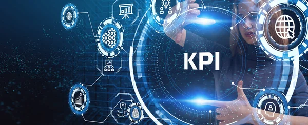 Kpi Key Performance Indicator Für Das Geschäftskonzept Business Technologie Internet — Stockfoto