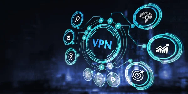 Zakelijk Technologie Internet Netwerkconcept Vpn Netwerk Beveiliging Internet Privacy Encryptie — Stockfoto