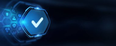 Standart kalite kontrol. Sertifika. İş, teknoloji, İnternet ve ağ oluşturma kavramı. 