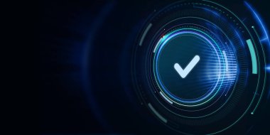 Standart kalite kontrol. Sertifika. İş, teknoloji, İnternet ve ağ oluşturma kavramı. 