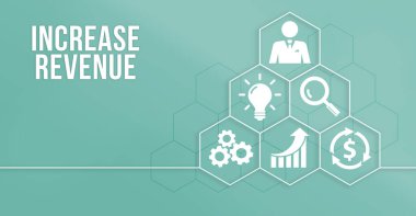 İnternet, iş, teknoloji ve ağ konsepti. Gelir kavramını arttır