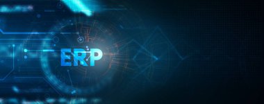İş, Teknoloji, İnternet ve ağ konsepti. Enterprise Resource Planlama ERP şirket yönetimi.