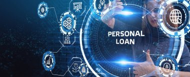 İş, Teknoloji, İnternet ve ağ konsepti. Kredi kişisel finansmanı.  