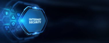 Siber güvenlik veri koruması iş teknolojisi gizlilik kavramı. İnternet güvenliği
