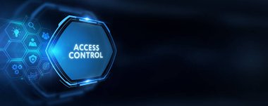 Siber güvenlik veri koruması iş teknolojisi gizlilik kavramı. Erişim kontrolü