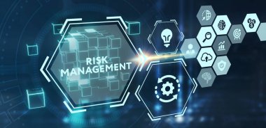 Ticari Yatırım Konsepti Risk Yönetimi ve Değerlendirmesi. İş, Teknoloji, İnternet ve ağ kavramı.