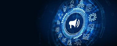 İş, Teknoloji, İnternet ve ağ konsepti. Dijital Pazarlama içerik planlama reklam stratejisi kavramı.