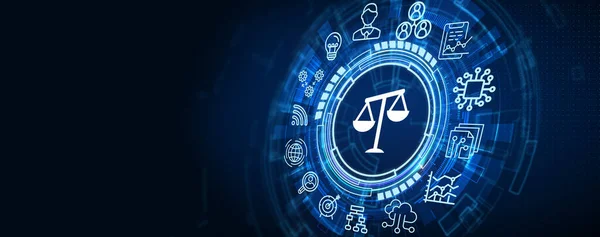 İş, Teknoloji, İnternet ve ağ konsepti. Çalışma Hukuku Avukatı.