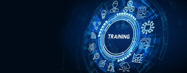 Üzleti Technológiai Internet Hálózati Koncepció Coaching Mentoring Oktatás Üzleti Képzés — Stock Fotó