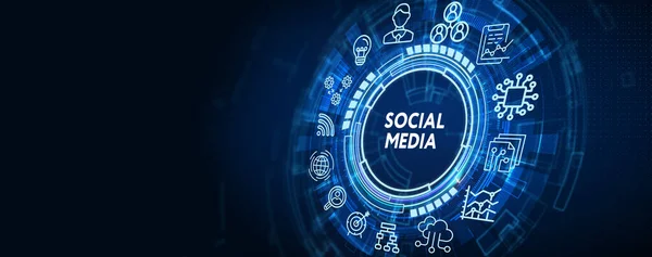 Negócios Tecnologia Internet Conceito Rede Smm Social Media Marketing — Fotografia de Stock