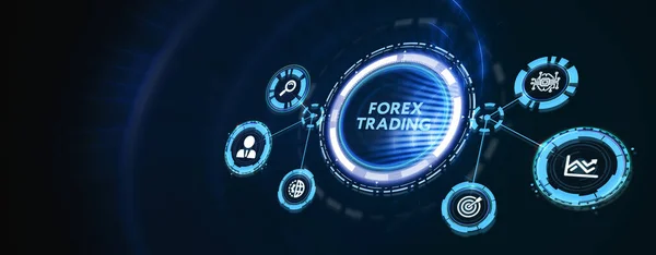 Forex Trading Nový Obchodní Koncept Obchodní Technologické Internetové Síťové Koncepce — Stock fotografie