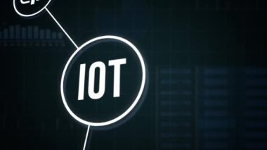 Nesnelerin interneti - IOT konsepti. İşadamı IOT ürünleri ve çözümler sunuyor. İnternet, iş, Teknoloji ve ağ kavramı.