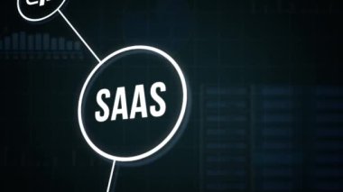 İnternet, iş, teknoloji ve ağ konsepti. Servis SaaS olarak yazılım. Yazılım kavramı.
