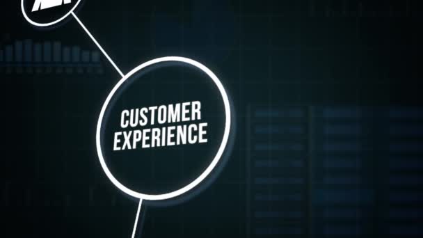 Internet Biznes Technologia Koncepcja Sieci Napis Customer Experience Koncepcja Sieci — Wideo stockowe