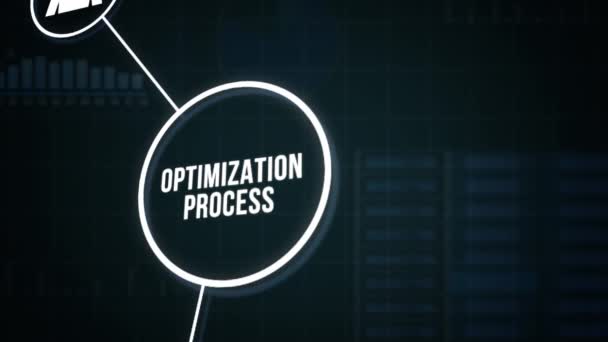 Internet Affaires Technologie Concept Réseau Optimisation Logiciel Technologie Process System — Video