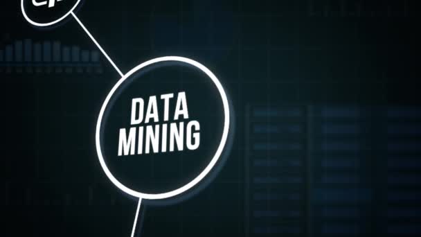 Internet Wirtschaft Technologie Und Netzwerkkonzept Data Mining Konzept — Stockvideo