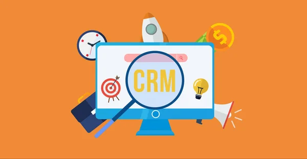 Internet Negocios Tecnología Concepto Red Crm Customer Relationship Management — Foto de Stock