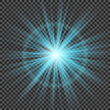Vektör şeffaf güneş ışığı özel lens ışık efekti. 10 saniye.