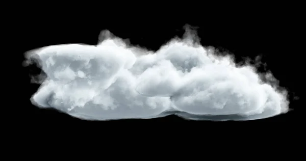 Rendering Realistic Fluffy Dense Clouds Black Background Element Your Creativity — Stock Photo, Image