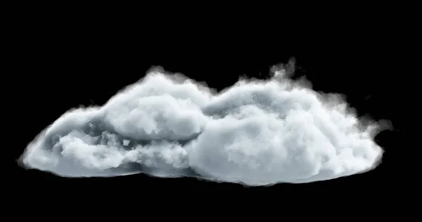 Rendering Realistic Fluffy Dense Clouds Black Background Element Your Creativity — Stock Photo, Image
