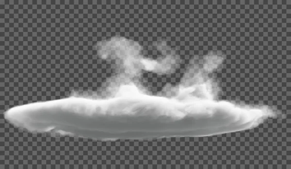 Vettore Nuvola Singola Sfondo Trasparente Fenomeno Atmosferico — Vettoriale Stock